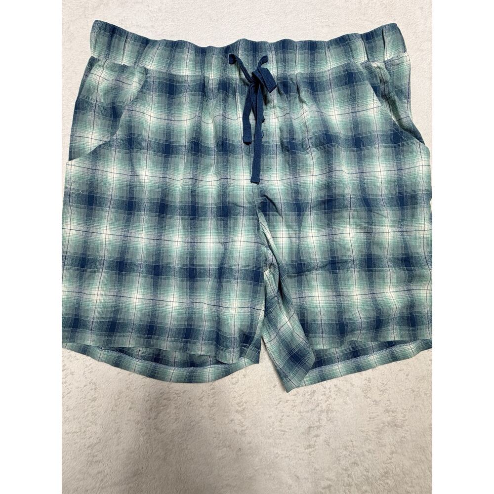 Pendleton Plaid Cotton NWT Sleep Shorts XL Blue Green Flannel Summer Pajamas